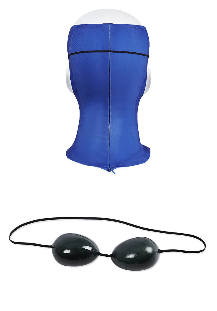 Blue Justice Hero Costume Super Jumpsuit with Headgear and Goggles for Cosplay Events - Image 9