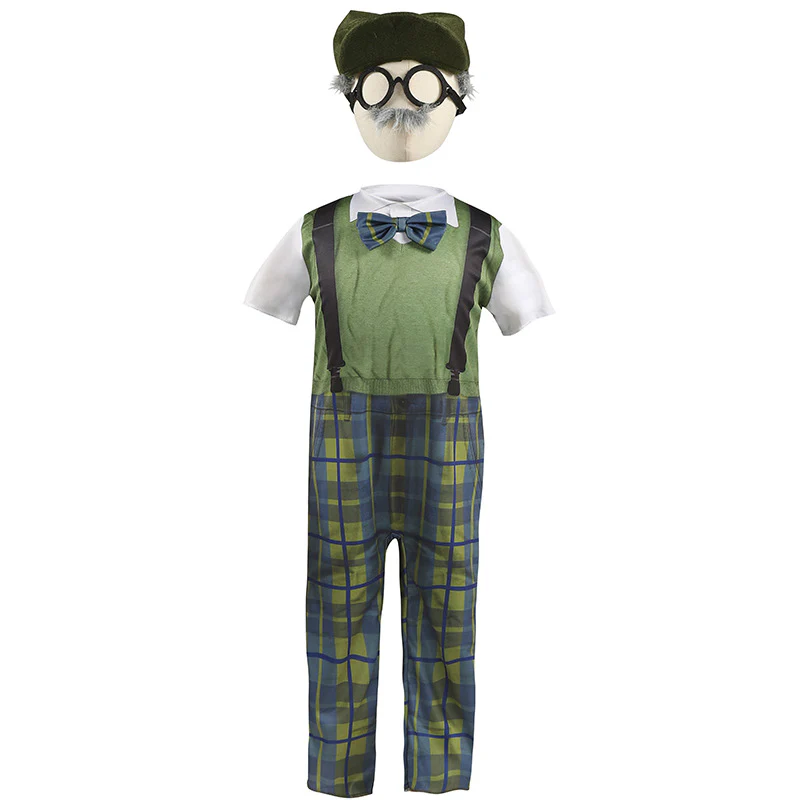 Boys 100 Days of School Outfit Kids Jumpsuit Hat Glasses Beard and Walking Stick Full Set - Image 6