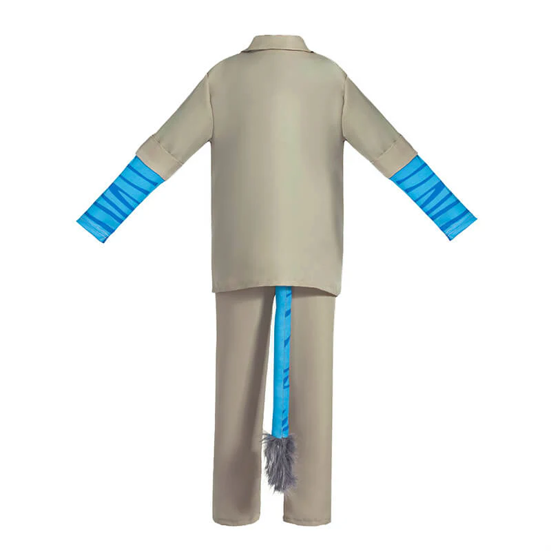 Kids Jake Sully Costume Halloween Cosplay Outfit Top Pants Tail and Shirt 4pcs Suit - Image 6