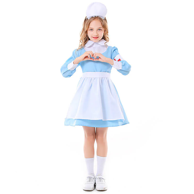 Boys Girls Pretend Play Costumes Police Doctor Nurse Chef Cosplay Costume Role Play Dress-Up Set - Image 25