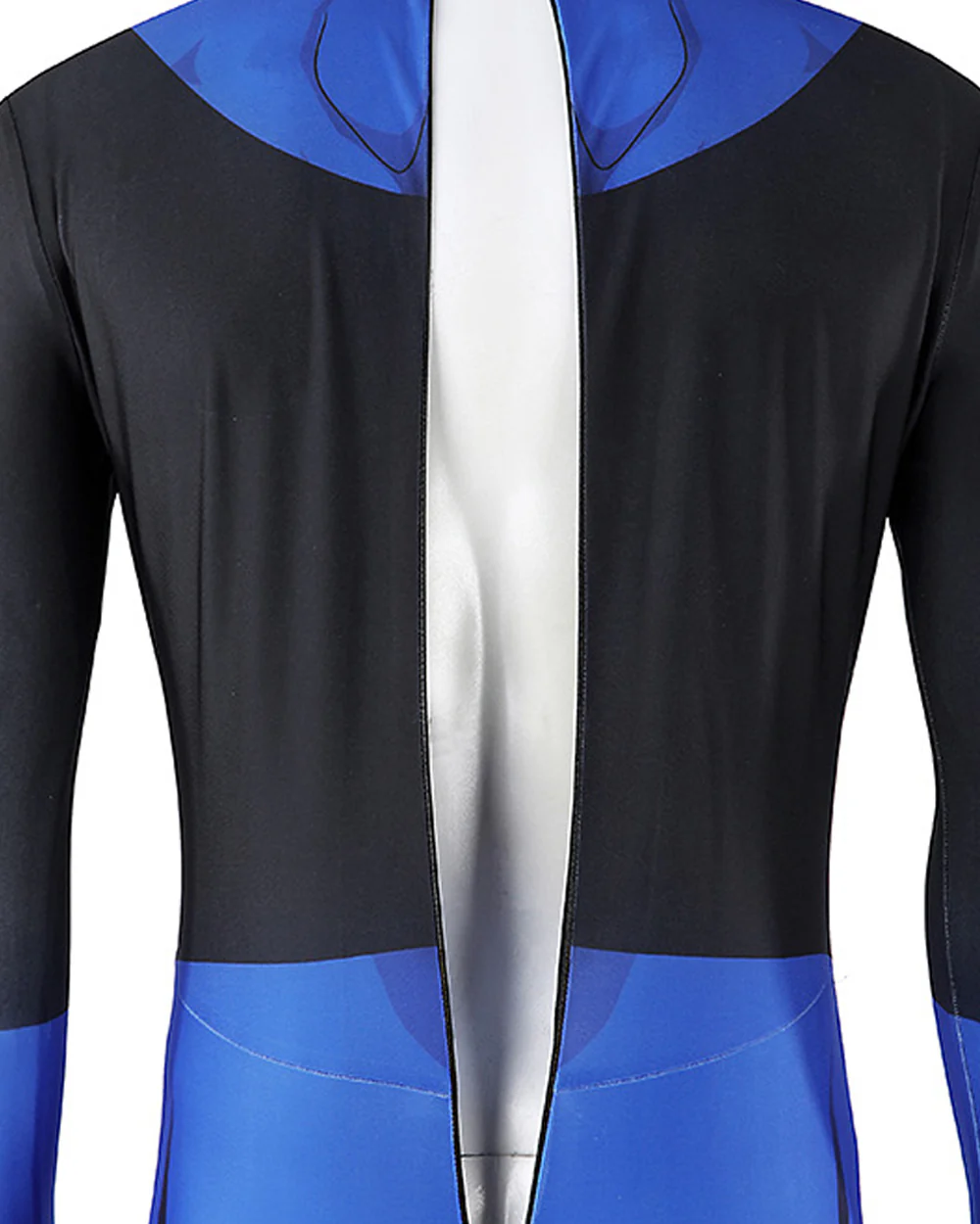 Boys Mark Costume Blue Superhero Muscle Bodysuit Printed Jumpsuit with Helmet and Goggles - Image 8