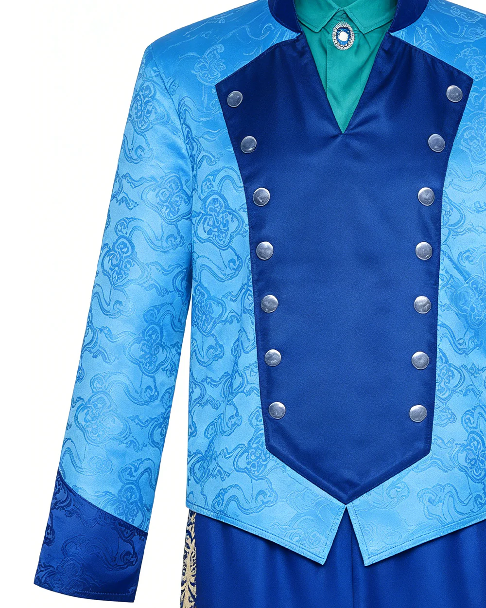 Boys Prince Zane Costume Blue Tops Pants Crown and Shirt 4pcs Set for Dress up Party - Image 4
