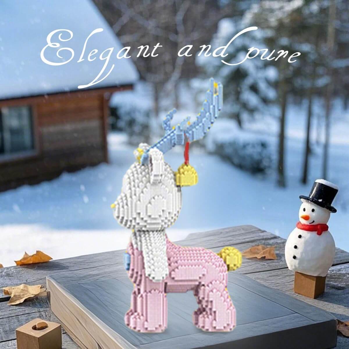 Building Blocks Set Toys Deer Unicorn Christmas Gift Educational Toys Holiday Decorations - Image 5