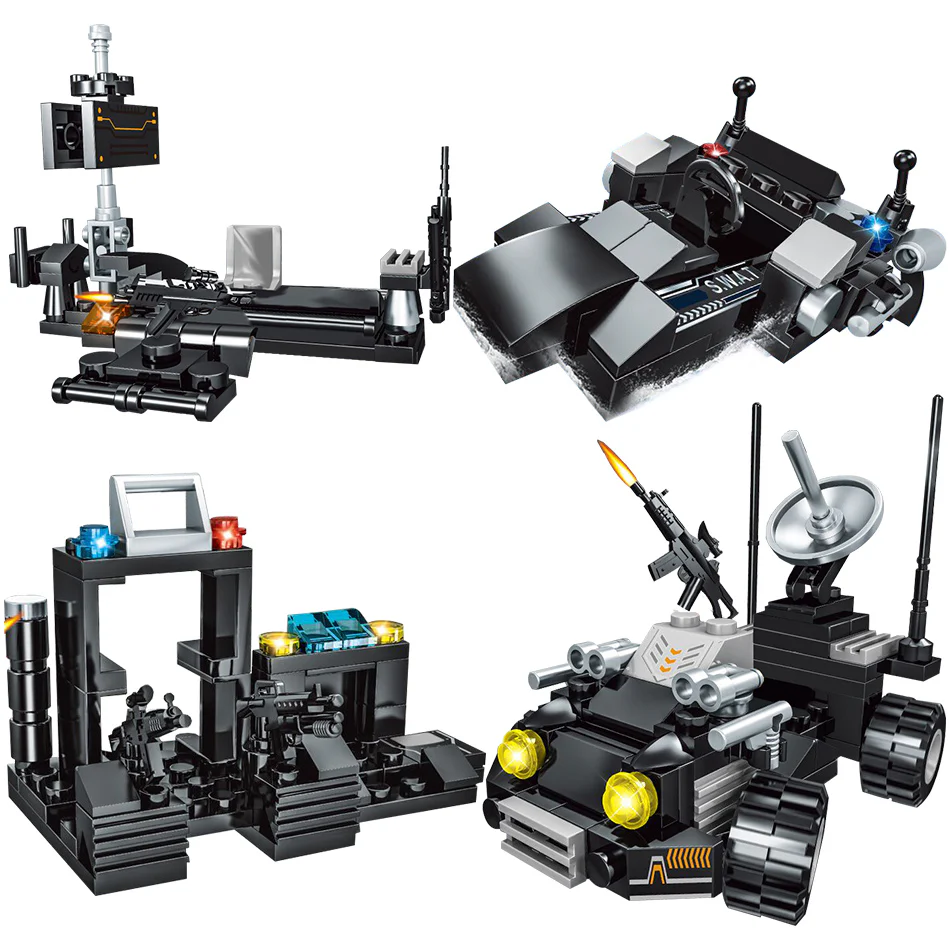 City Police Station Car Building Blocks For City SWAT Team Truck House Blocks Technic Diy Toy For Boys Children - Image 8