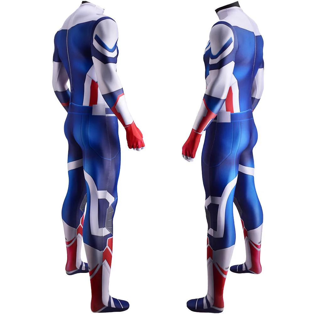 Captain Superhero Costume Adults Avenger Jumpsuit Cosplay Outfit - Image 3