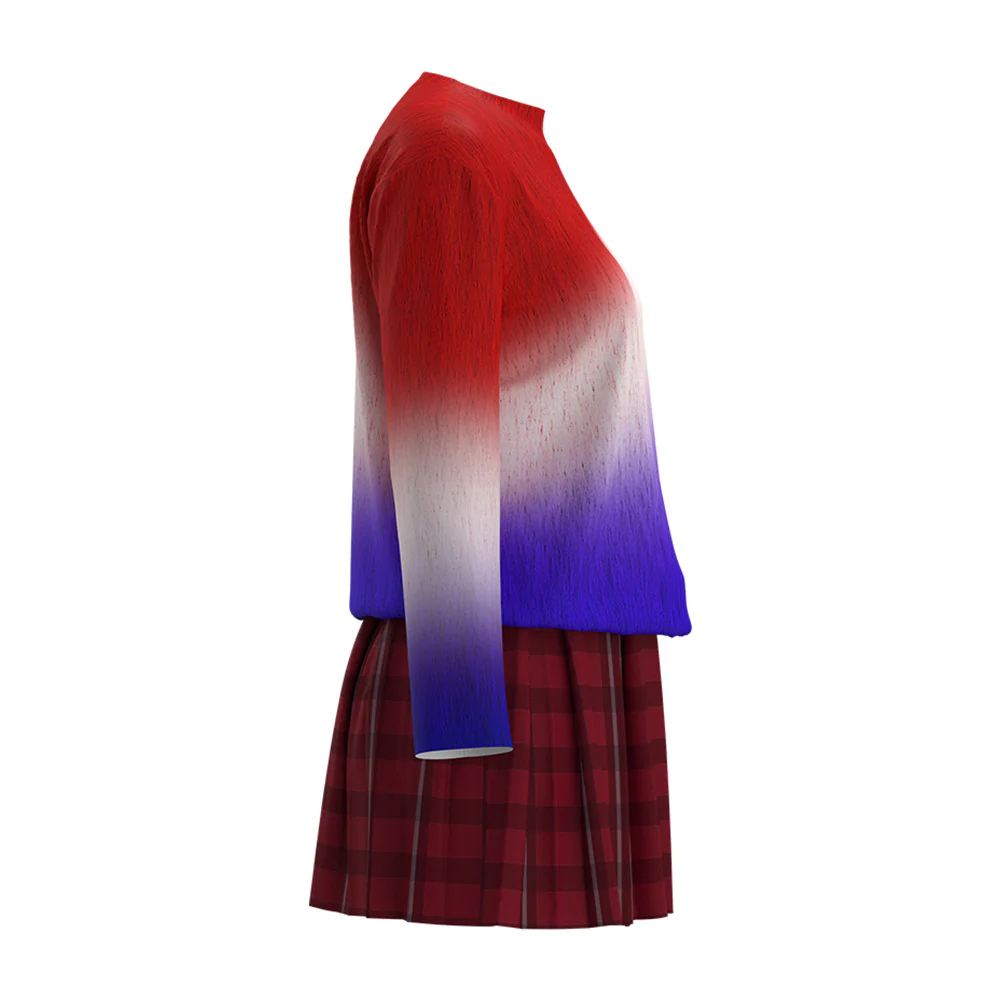 Casual Halloween Costume Sweatshirt and Skirt 2pcs Suit for Cosplay Daily Wear - Image 7