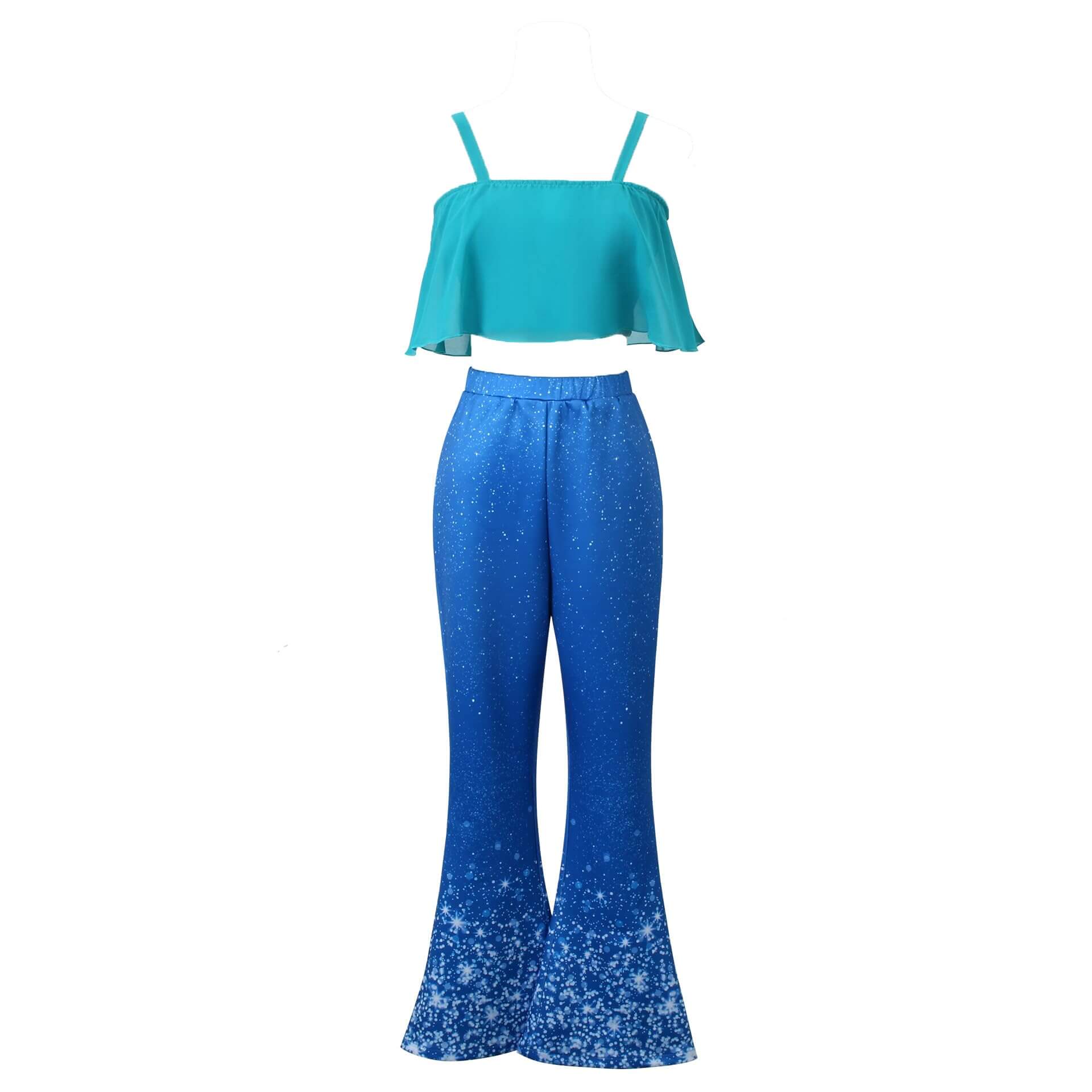 Chelsea Costume Girls Adults Crop Top Pants Necklace 3pcs Set Chelsea Cosplay Outfit for Halloween - Image 3