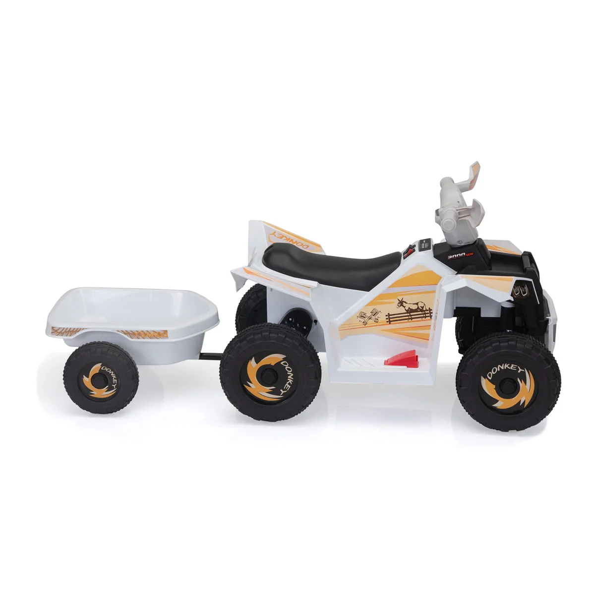 Kids Ride On ATV 6V 4 Wheeler Electric Quad Car Ride on Toys with Trailer - Image 9