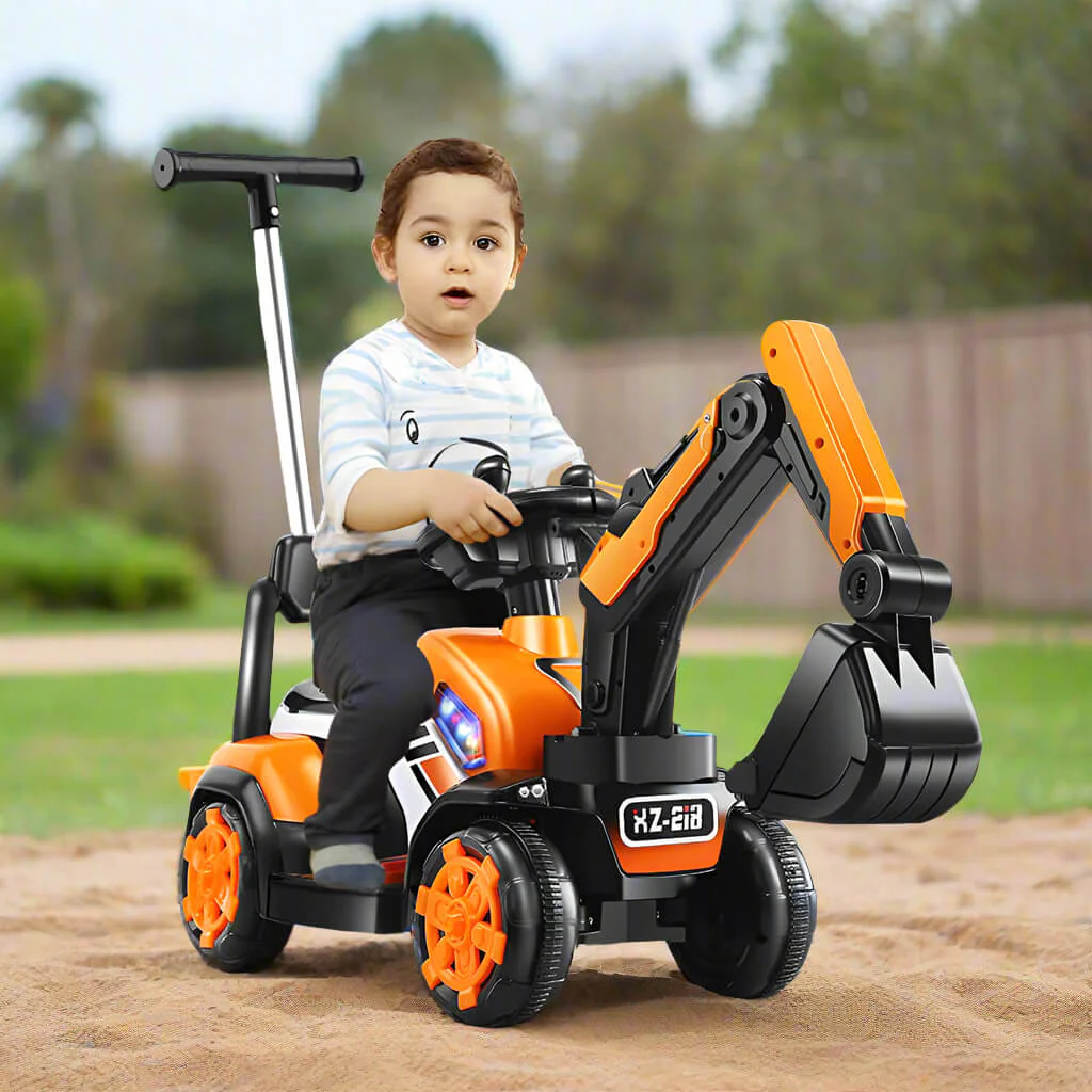 Children's Riding Excavator Electric Ride On Digger Toy 6 Volt Pedal Excavator - Image 3