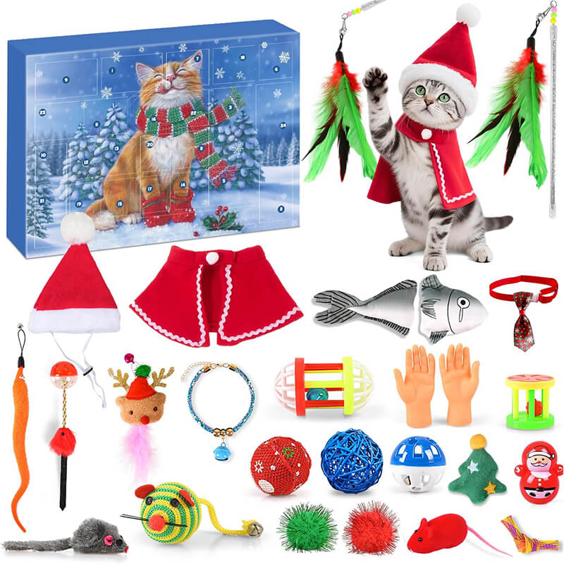 Christmas Advent Calendar 2025 Cat Toy Set Blind Box Cat Interactive Toy Holiday Pet Decoration - Image 7