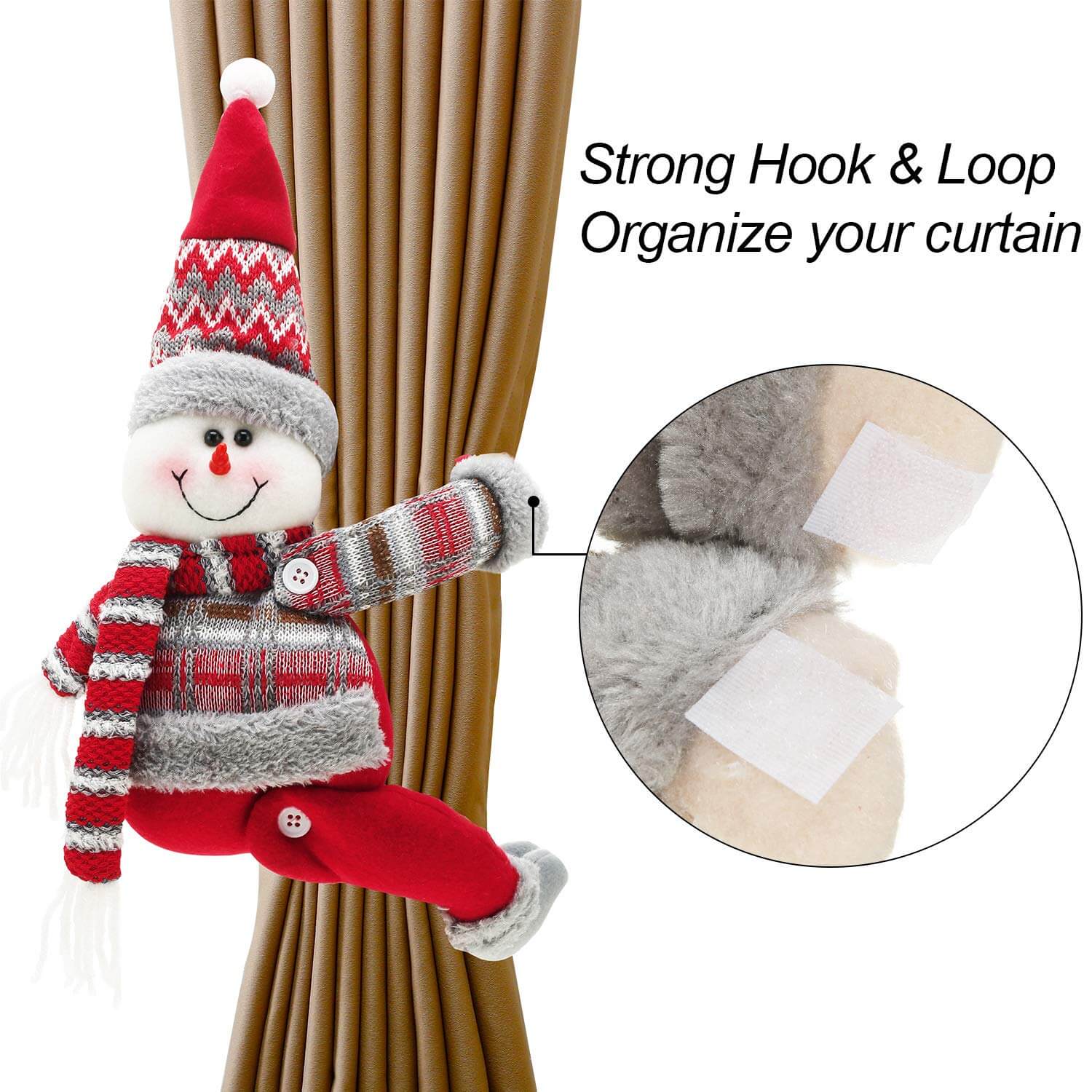 Christmas Curtain Tiebacks Holiday Curtain Buckle for Christmas Room Decoration - Image 4