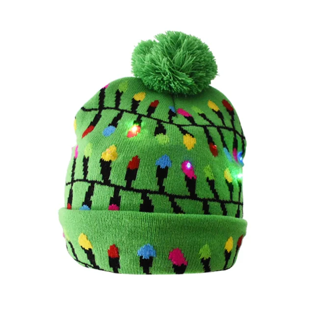 Christmas LED Hat Light Up Knitted Beanie Holiday Hat, Best Christmas Gift For Kids Adults - Image 8