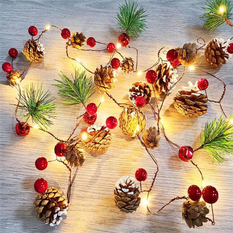 Christmas Tree Decorations LED Strings Christmas Stocking Balls Bells Dolls Candys for Ornament - Image 4