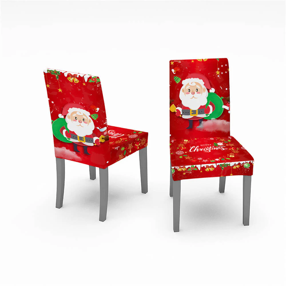 Christmas Waterproof Tablecloth and Stretchable Chair Covers Dust-Proof Family Party Table Decorations - Image 8