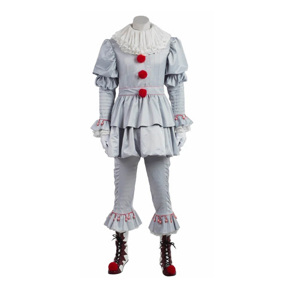 Clown Costume It Dancing Clown Role Playing Sets Joker Halloween Outfit for Kids Adults - Image 6