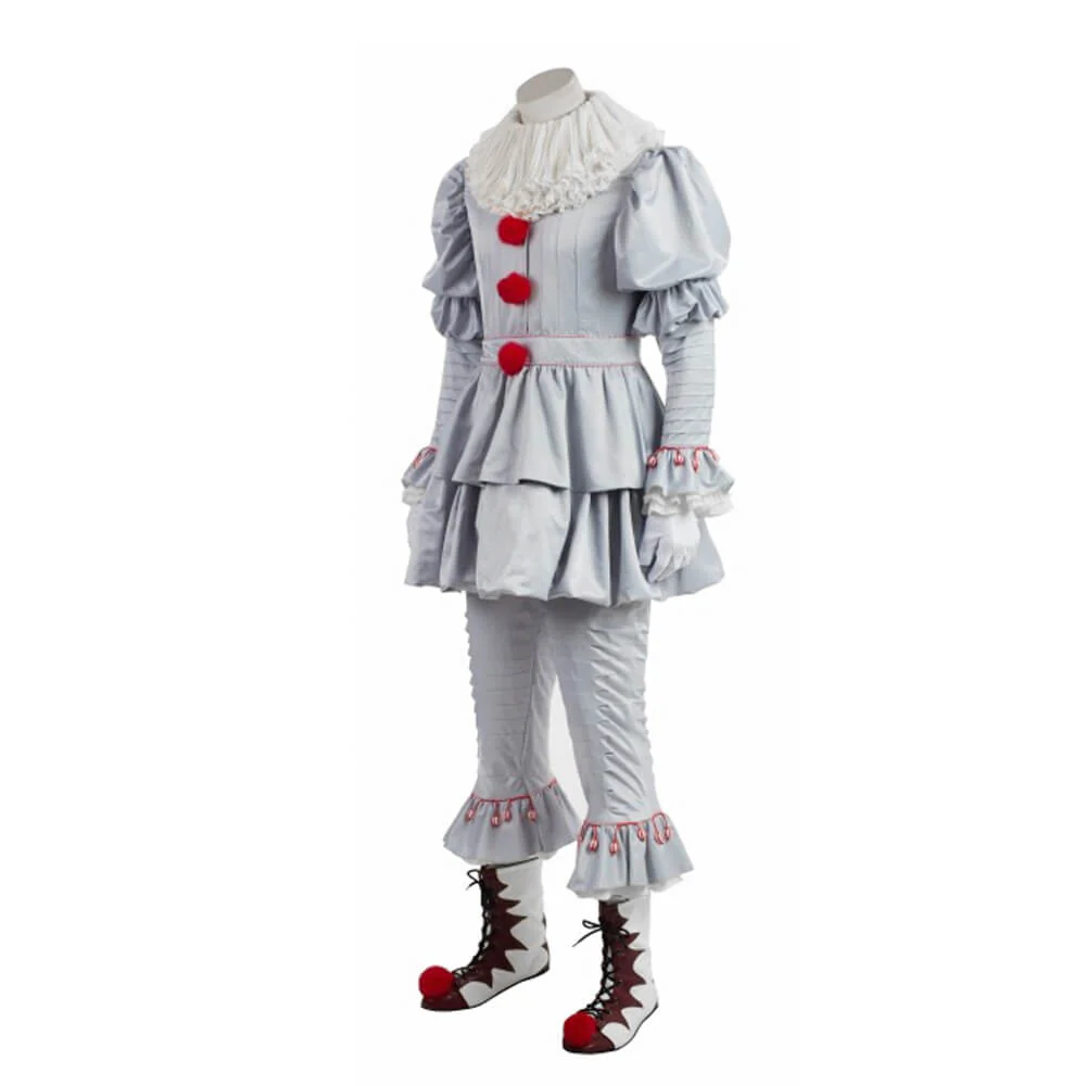 Clown Costume It Dancing Clown Role Playing Sets Joker Halloween Outfit for Kids Adults - Image 7