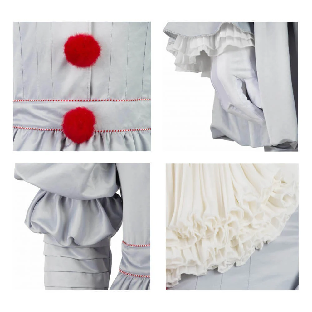 Clown Costume It Dancing Clown Role Playing Sets Joker Halloween Outfit for Kids Adults - Image 8