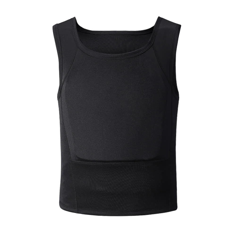NIJ IIIA Bulletproof Vest Concealed Ultra Thin T-shirt Undershirt Covert Body Armor - Image 3