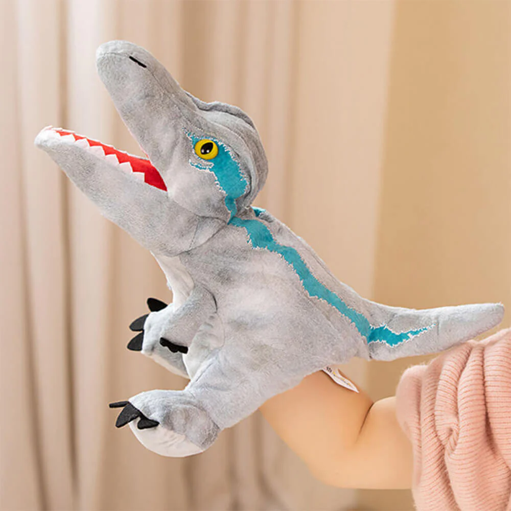 11.8‘’ Creative Dino Hand Puppet Soft Dino Stuffed Animal T-Rex Triceratops Early Education Toy - Image 8