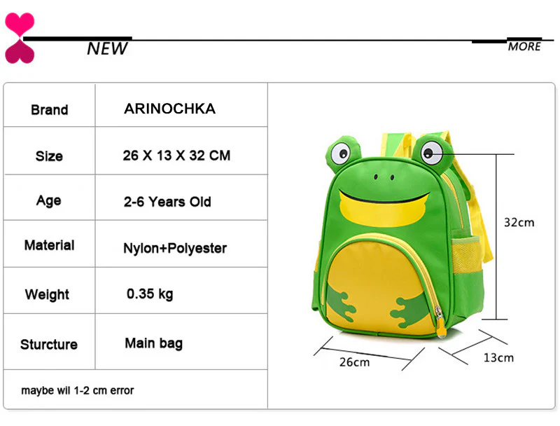 Cute Owl Animals Kids Backpack Toddler School Bags ZOO Families Kindergarten Bag - Image 14