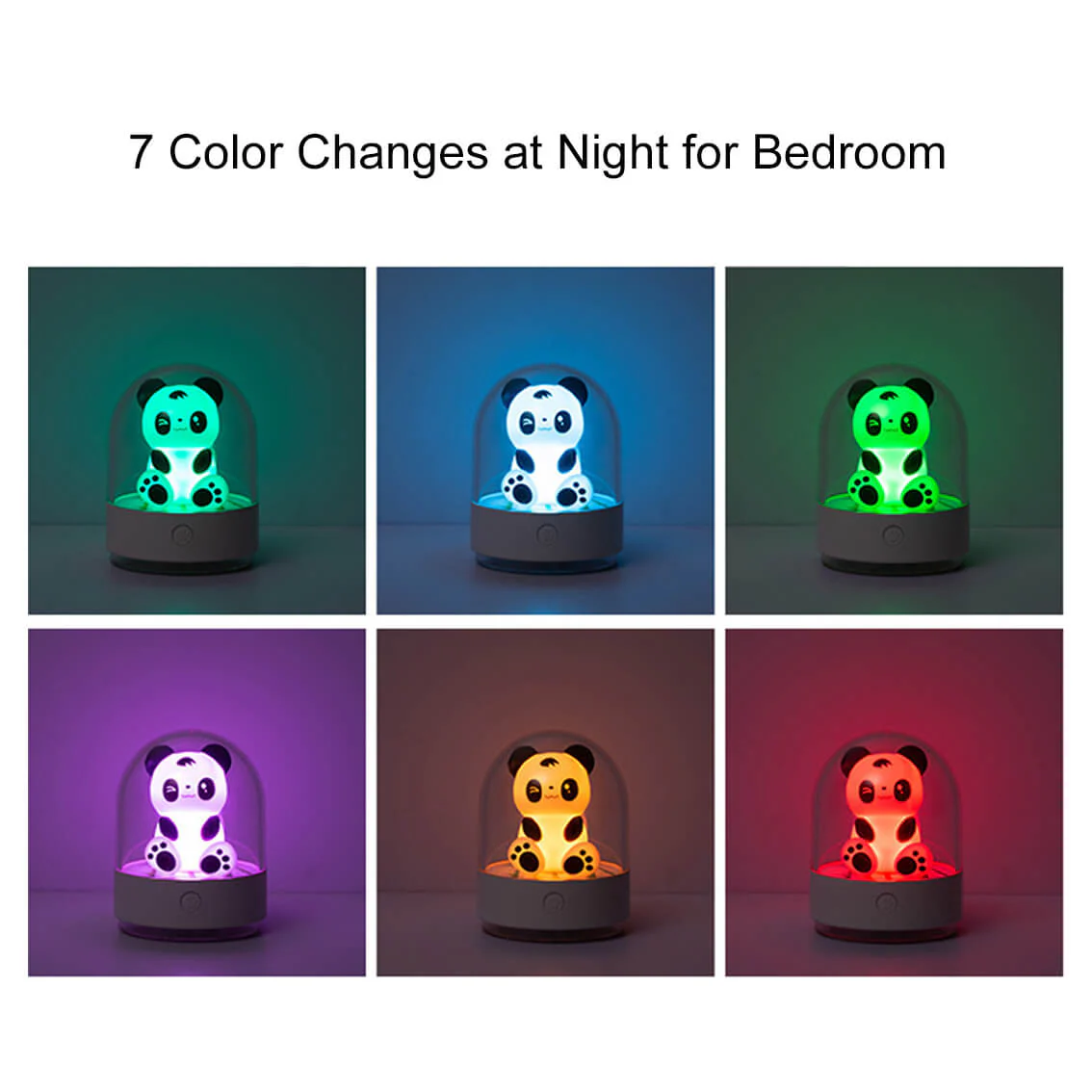 Cute Panda Lamp Aroma Oil Diffuser Night Lights for Girls Boys Bedroom - Image 6