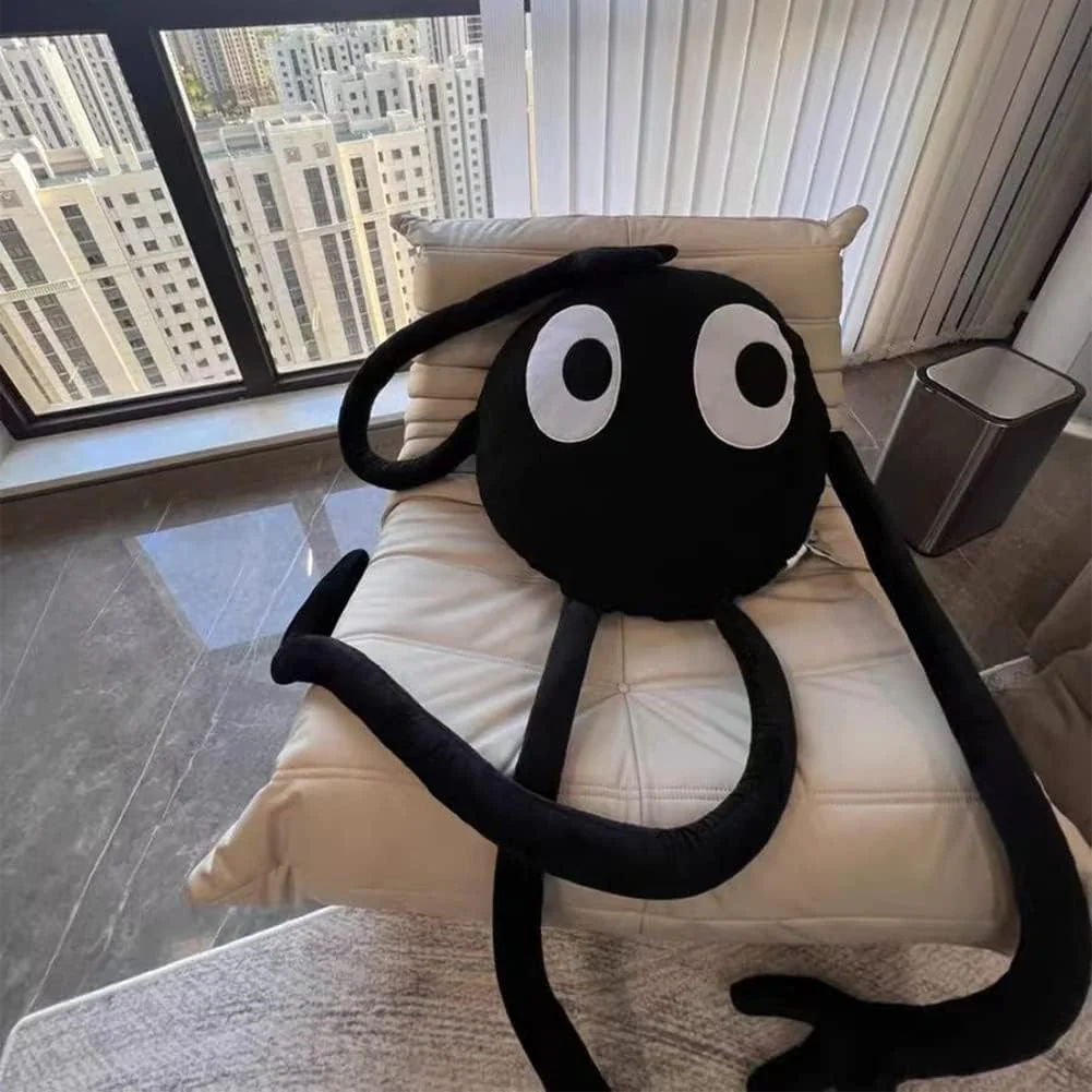 Cute Plush Toy Black Briquette Cushion Long Arms Legs Various Postures Stuffed Doll Pillow Holiday Gift - Image 2