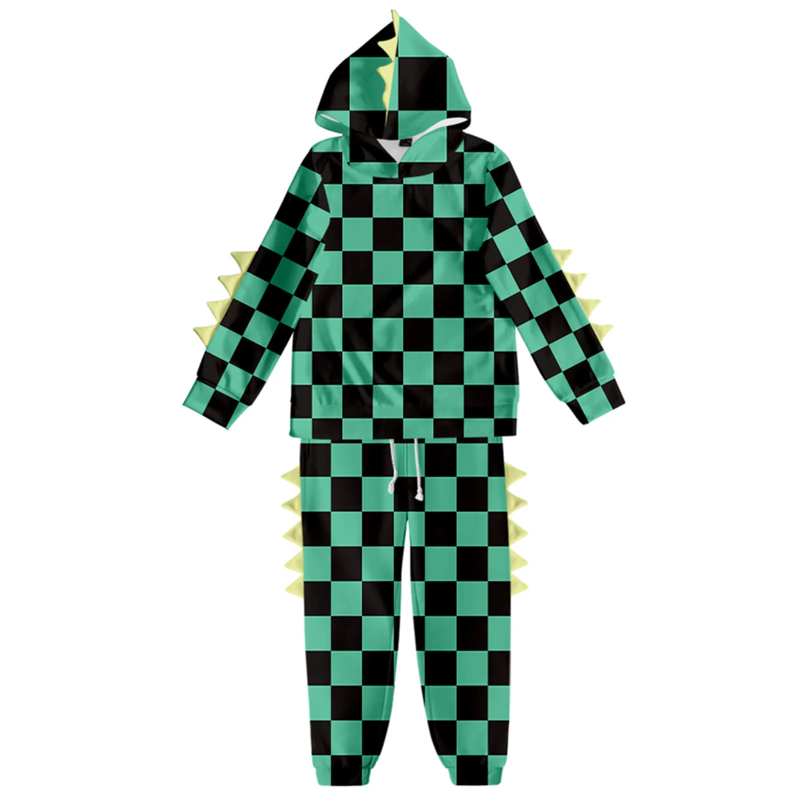 Kids Dinosaur Hoodie and Pants Demon Tanjiro Zenitsu Nezuko Shinobu Giyu Cosplay Suits - Image 6