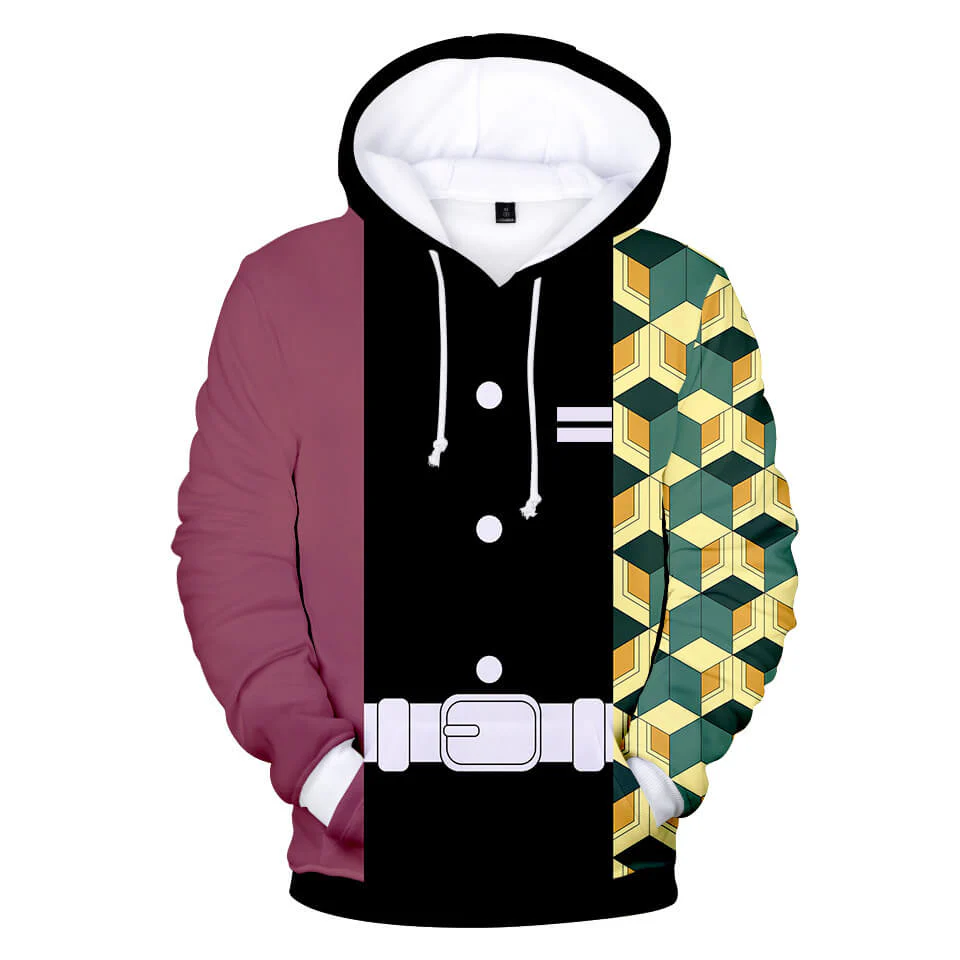 Halloween Cosplay Hoodie Tanjiro Nezuko Zenitsu Giyu Inosuke Sweatshirts - Image 5