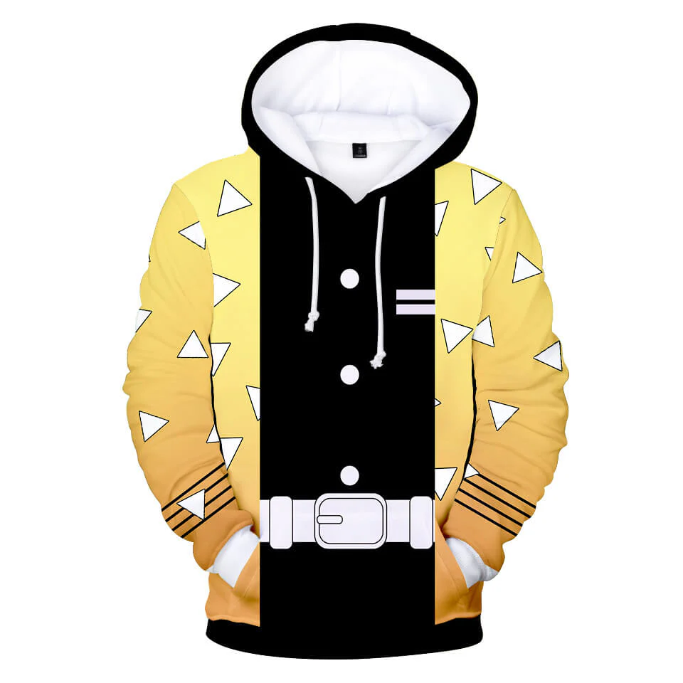Halloween Cosplay Hoodie Tanjiro Nezuko Zenitsu Giyu Inosuke Sweatshirts - Image 7
