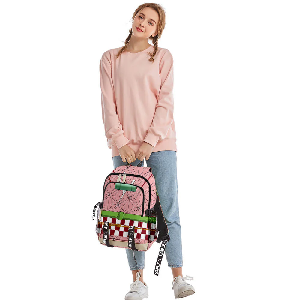 Nezuko Backpack Tanjiro School Bag Zenitsu Shoulderbags with Large Capacity - Image 4
