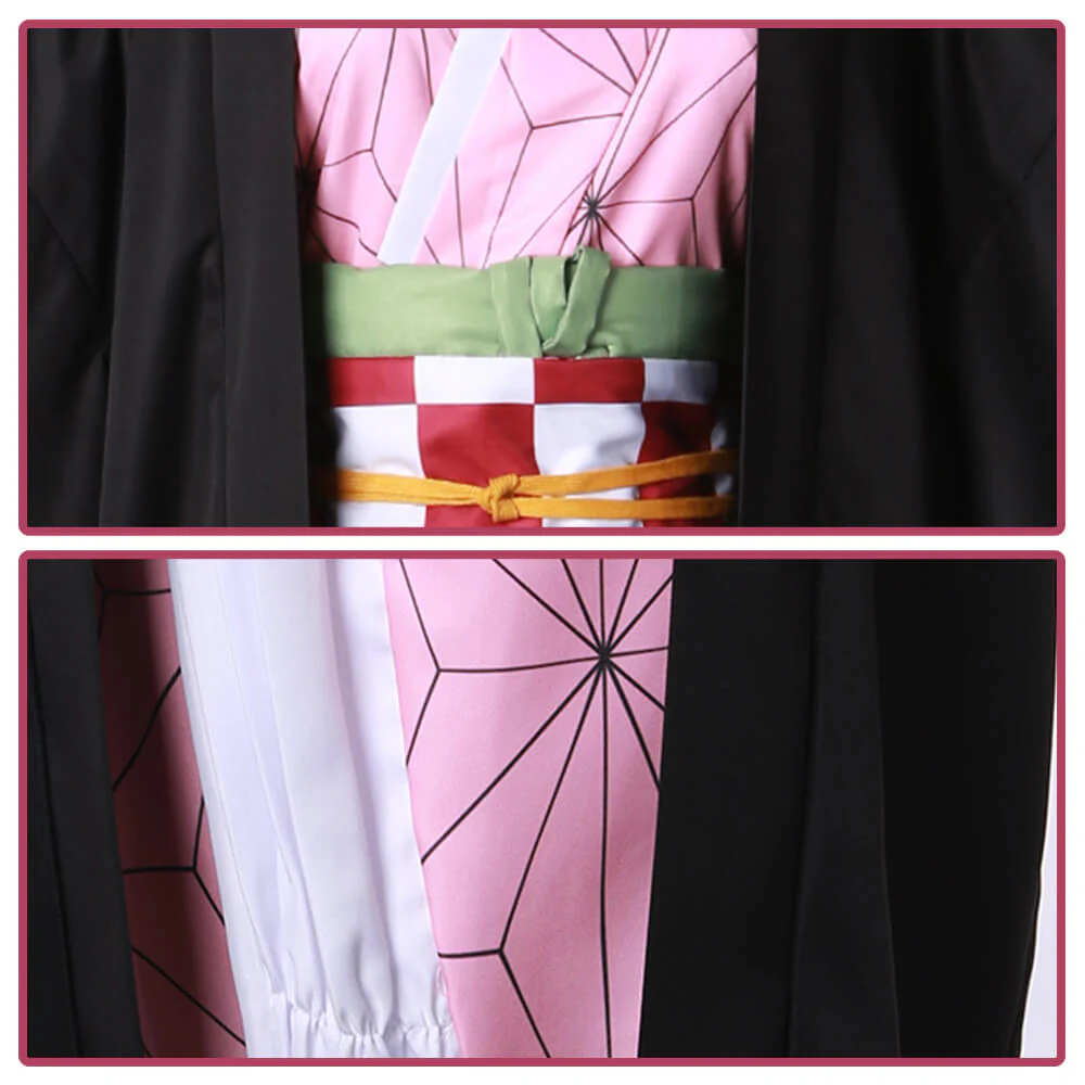 Adult Demon Cosplay Costumes Nezuko Tanjiro Shinobu Mitsuri Cosplay Full Set - Image 3