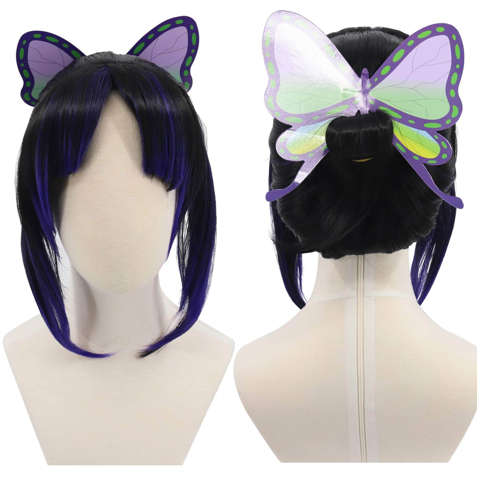 Nezuko Tanjiro Wig Cosplay Wig of Kyojuro Shinobu Zenitsu Giyu Mitsuri Kanao - Image 13