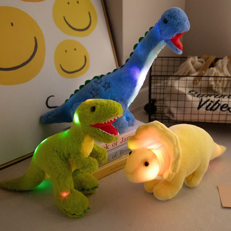 Dino Stuffed Animals Light-up T‑Rex Triceratops Brachiosaurus Plush Toy For Boys and Girls - Image 5