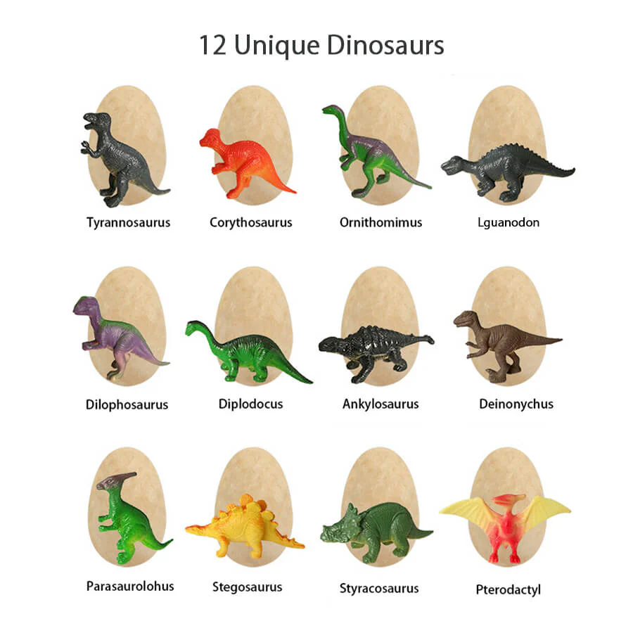 Dinosaur Eggs Dig Kits -12 Dinosaur Excavation Kits with 12 Unique Dinosaur Toys - Image 5