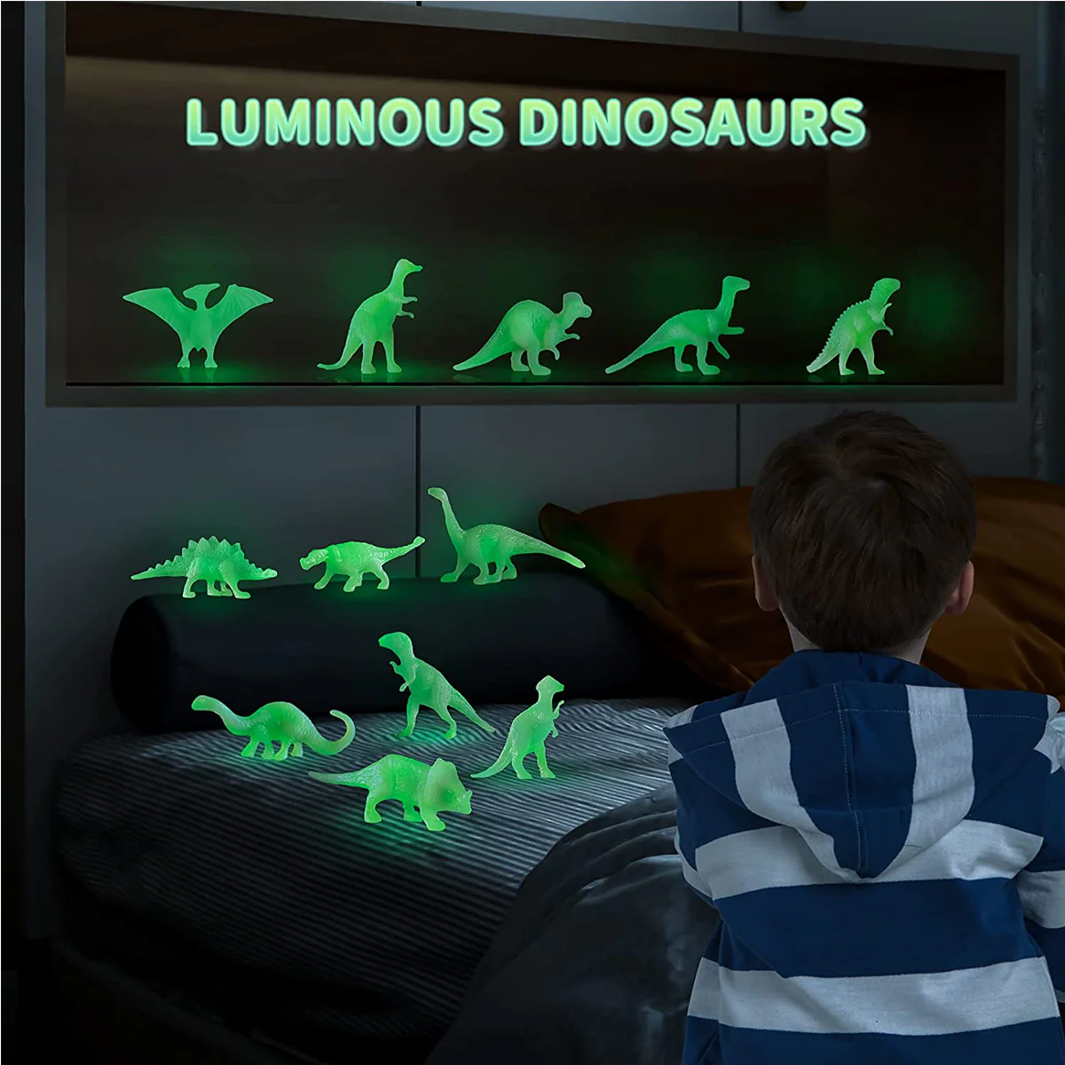 Glow in The Dark Dinosaur Eggs Excavation Kit 12-Pack Luminous Dinosaurs Surprise Dino Eggs - Image 3