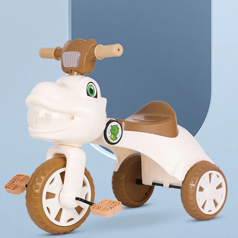Dinosaur Kids Tricycle Foldable 3-wheel Car Ride-On Car with Large Storage - Image 3