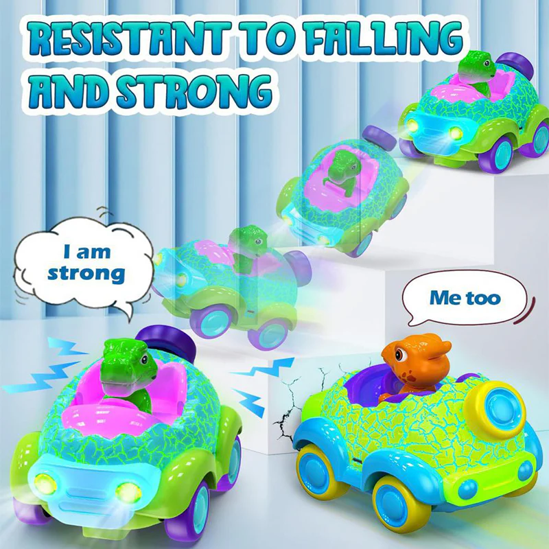 Dinosaur Remote Control Car 2.4G Cartoon RC Car Rechargeable Battery with Light and Music - Image 9
