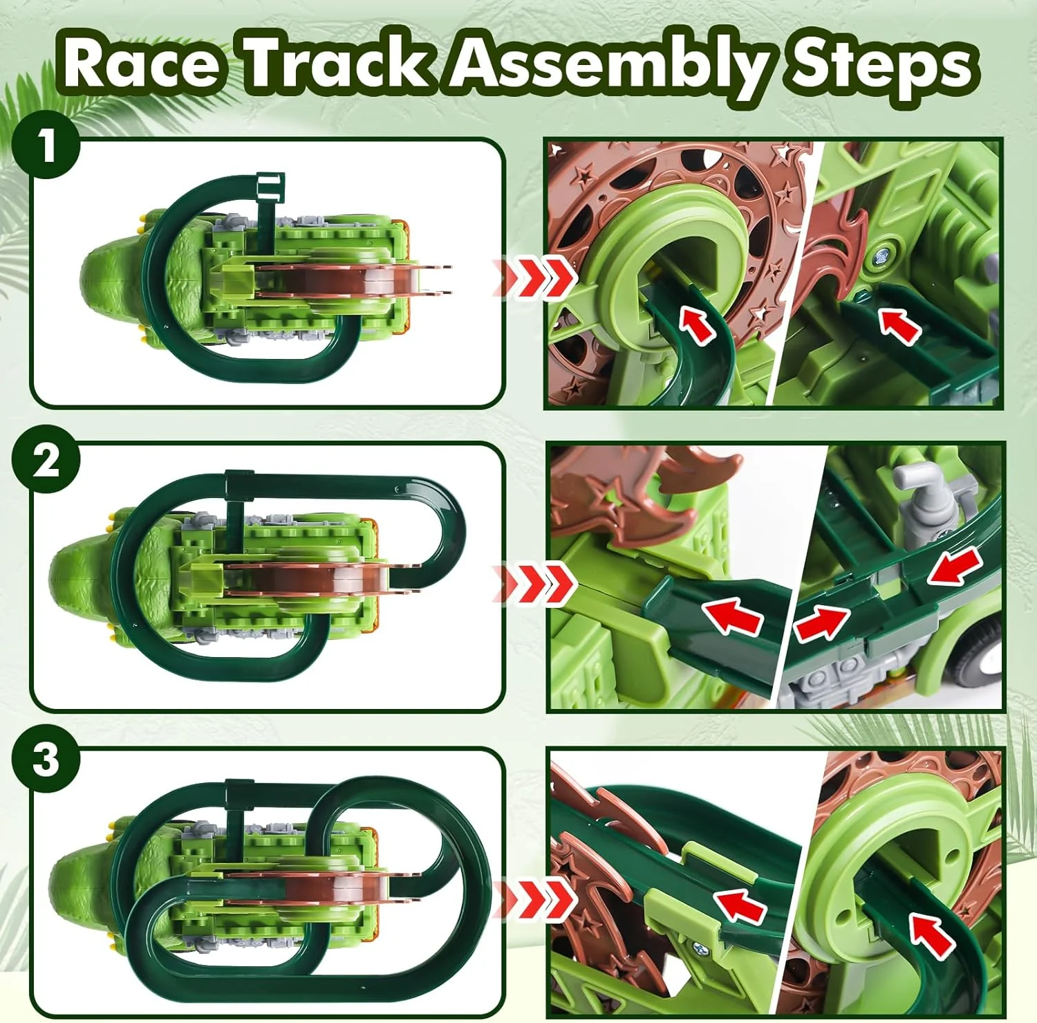 Dinosaur Slide Track Car Electric Ferris wheel Track Vehicle with Auto Obstacle Avoidance for Kids - Image 7