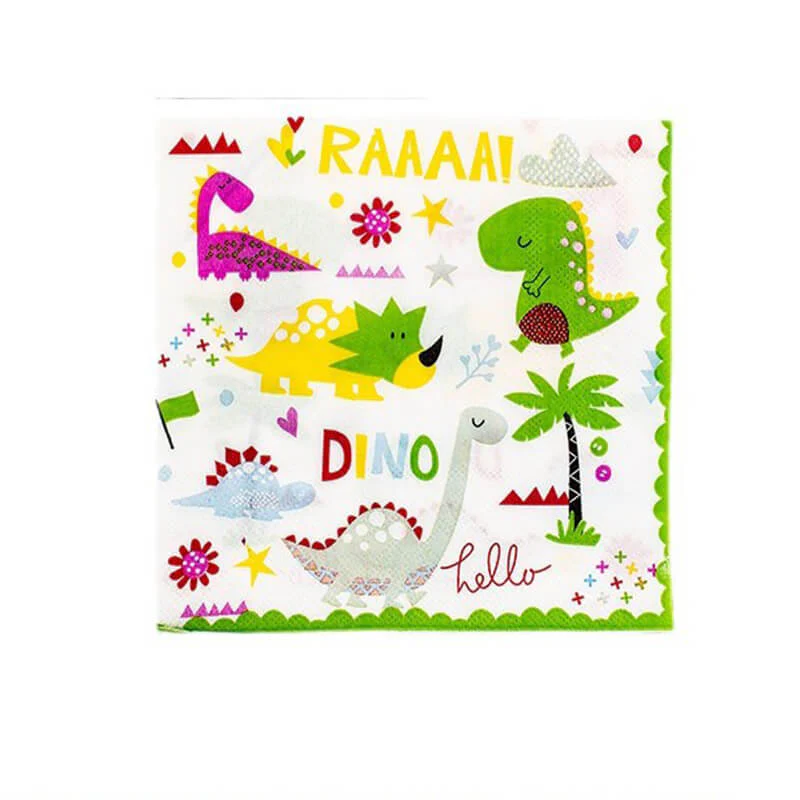 Dinosaur Theme Party Set Complete Tableware & Decoration Kit for Kids Birthdays Party - Image 3