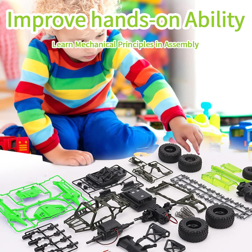 DIY 1/18 Remote Control Car 2.4G Off-road Short Truck Educational Assembly Toys - Image 7