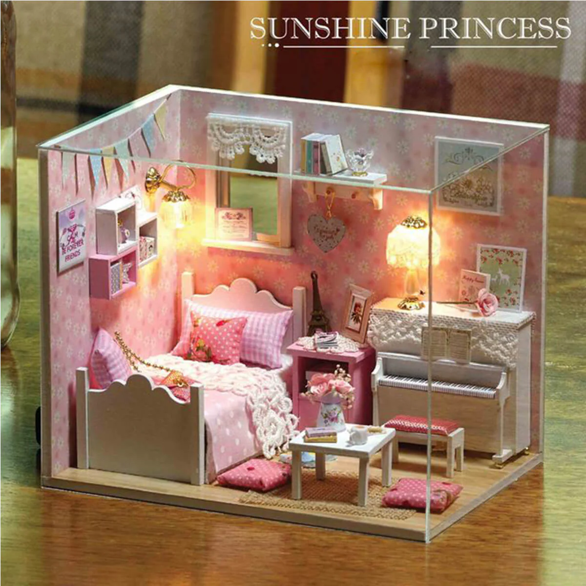 DIY Doll House Kit Build a Dollhouse With Furniture Lights Diy Miniature House Girls Best Gift - Image 6