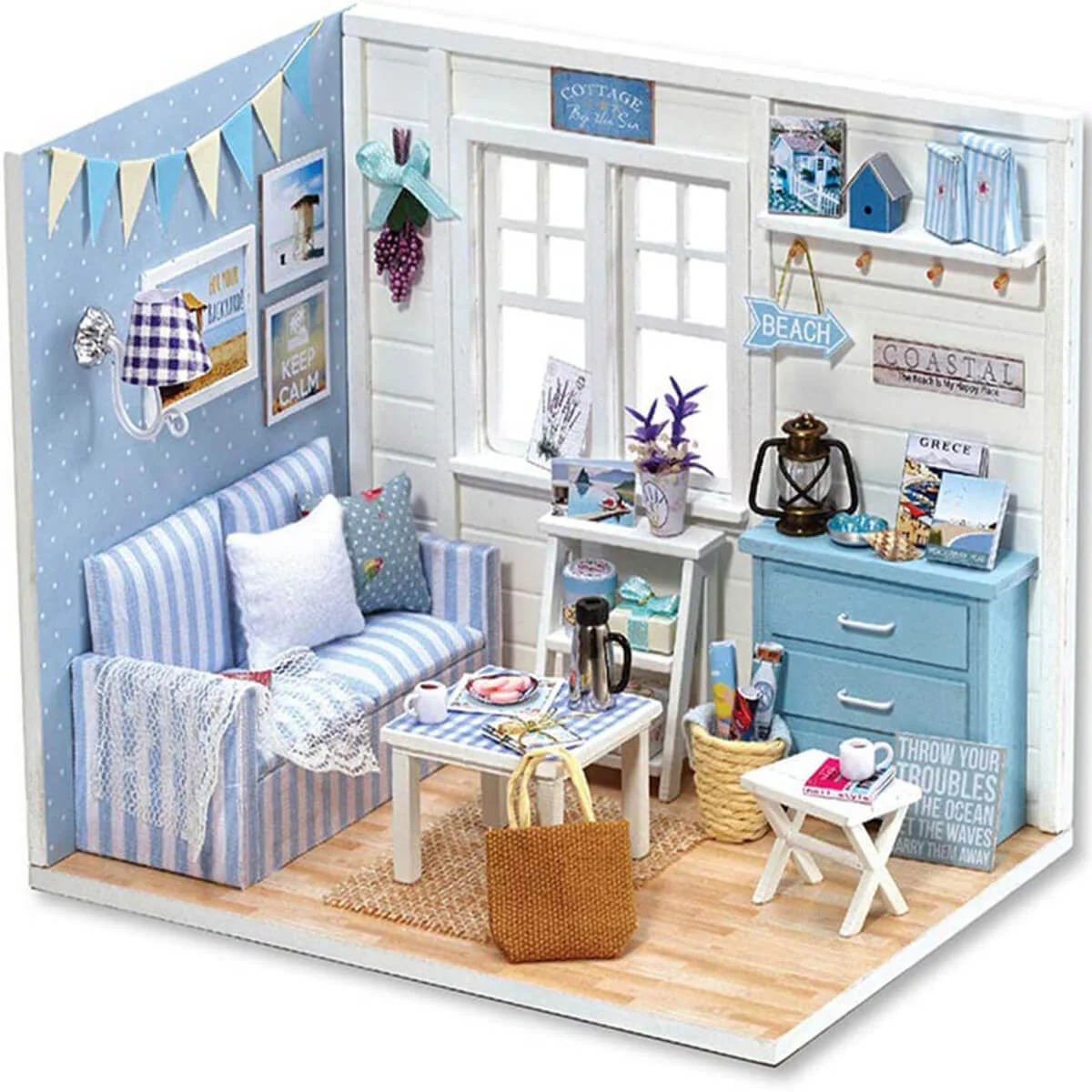DIY Doll House Kit Build a Dollhouse With Furniture Lights Diy Miniature House Girls Best Gift - Image 9