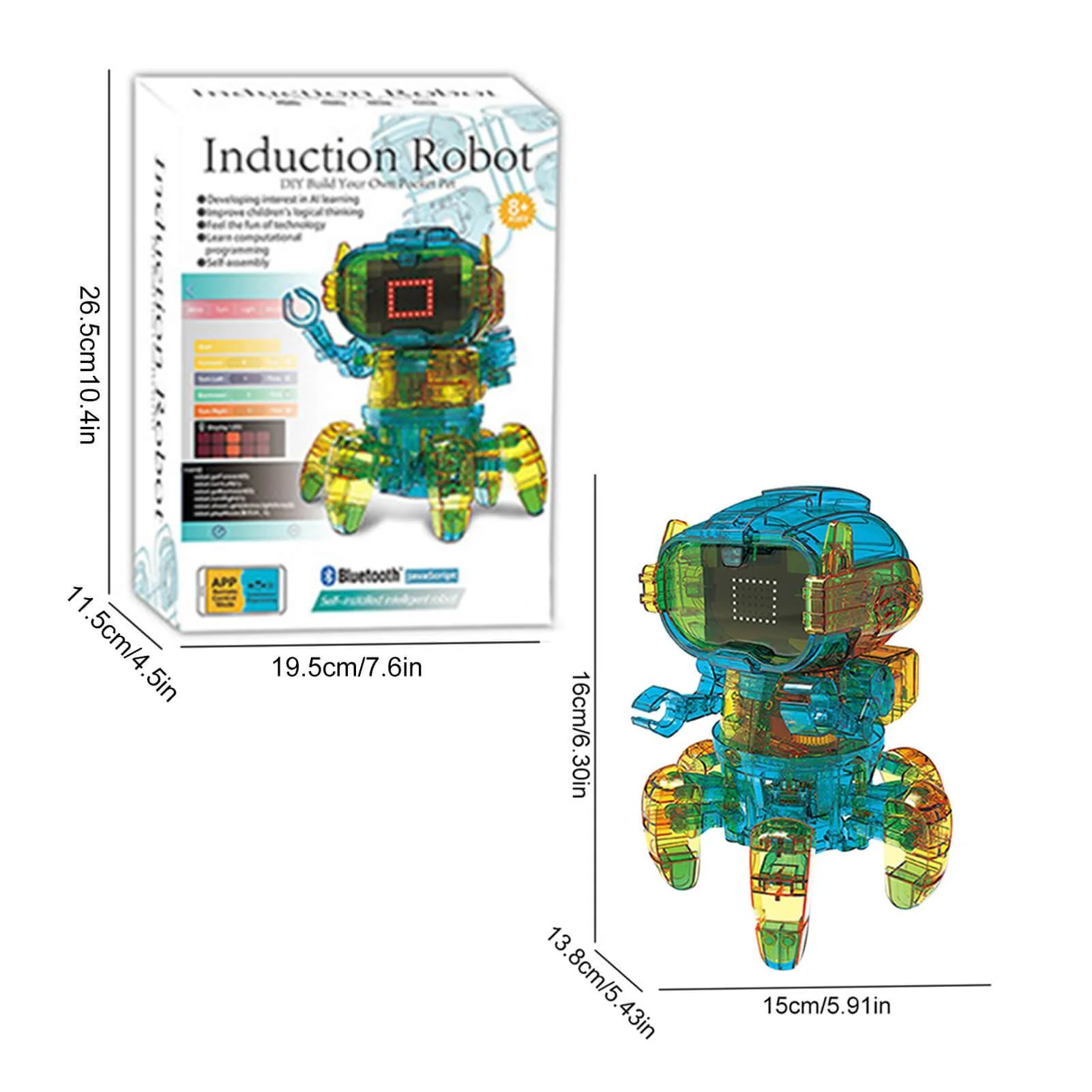 DIY Remote Control Intelligent Robot Programable Bluetoot Educational Induction Robotic - Image 10