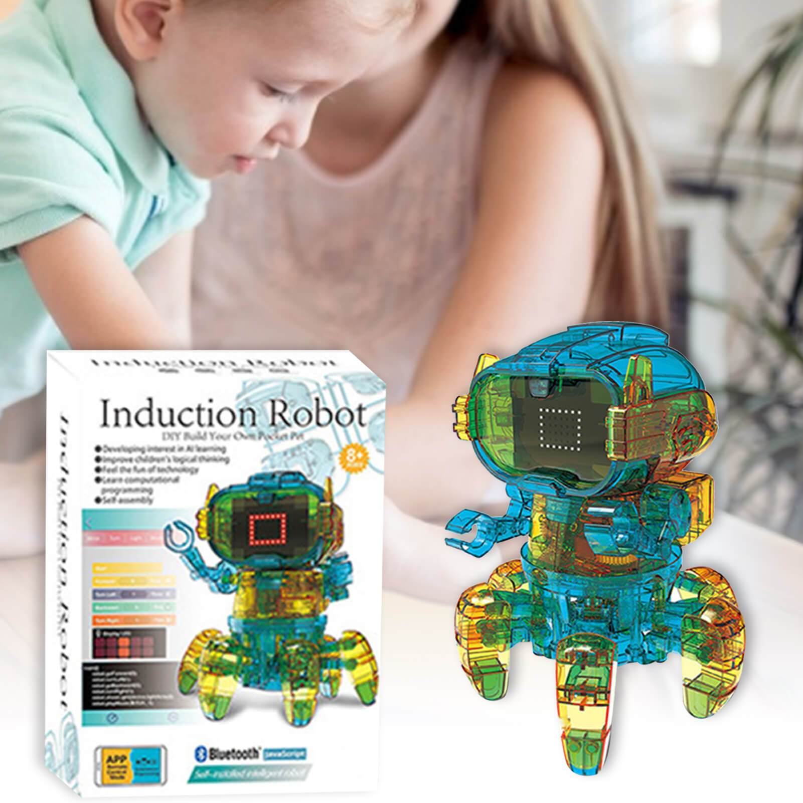 DIY Remote Control Intelligent Robot Programable Bluetoot Educational Induction Robotic - Image 9