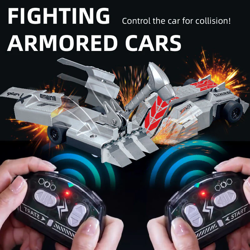 Double Fighting Armored Car 2.4G Remote Control Car Parent-child Battle Electric Toy Car - Image 3