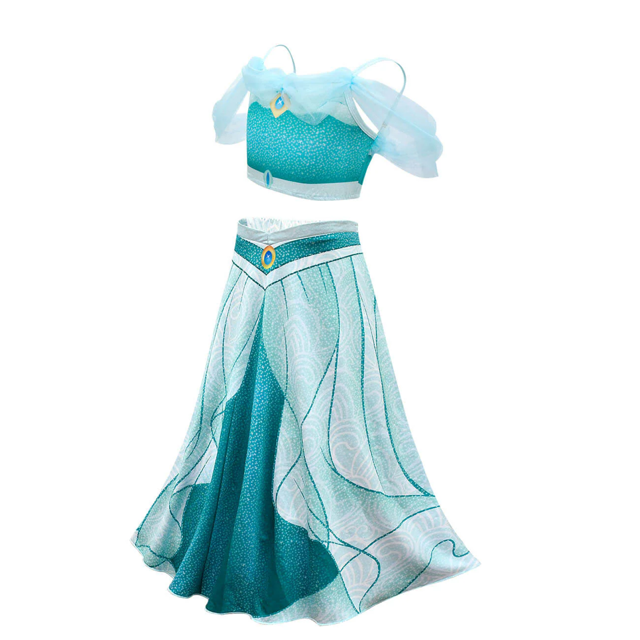 Princess Jasmine Dress Arabian Sequined Cosplay Costumes Kids Party Role Play Dress Up Outfit - Image 2