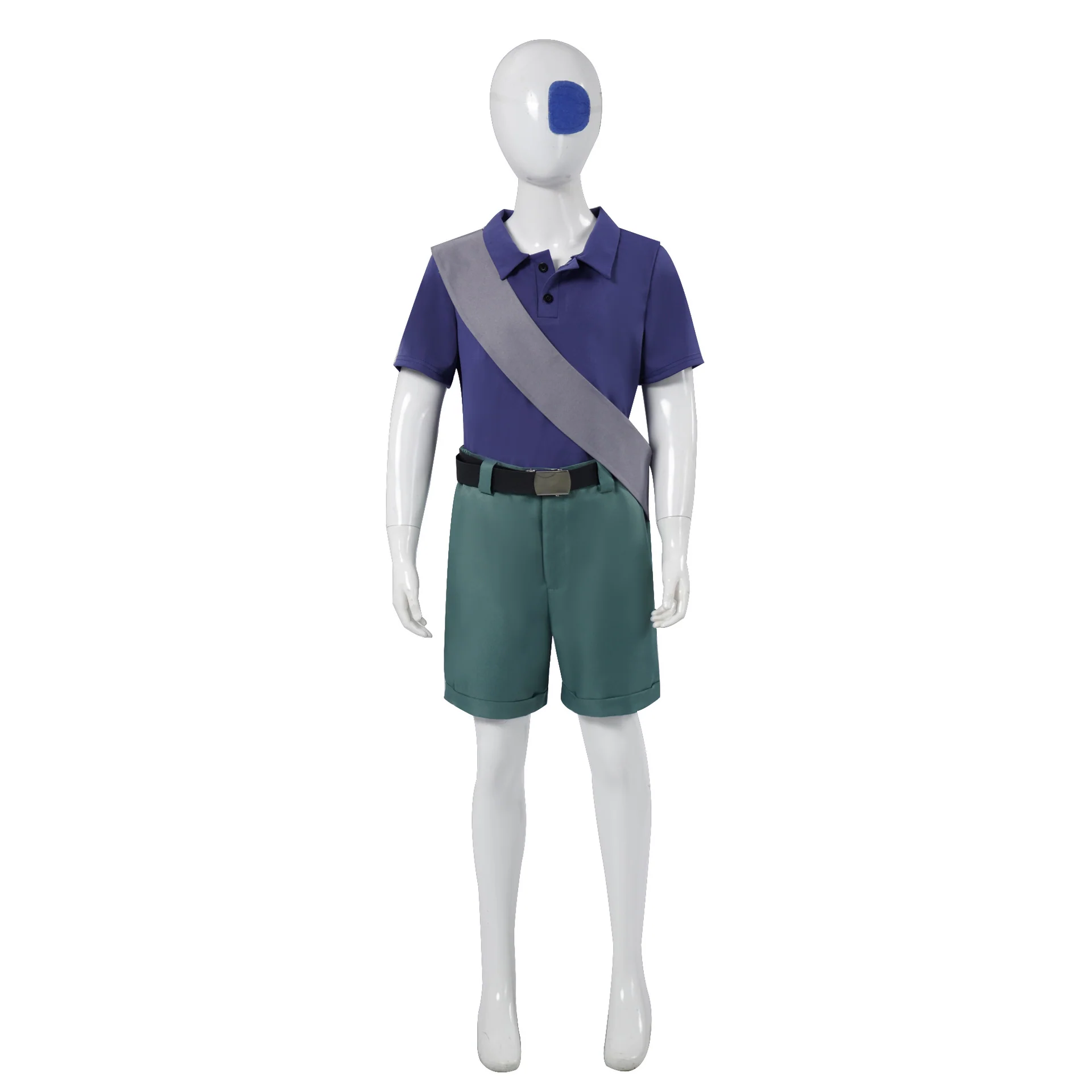 Earth Ambassador Costume Kids Adults Blue Cape Shirt Shorts with Accessories for Cosplay - Image 2