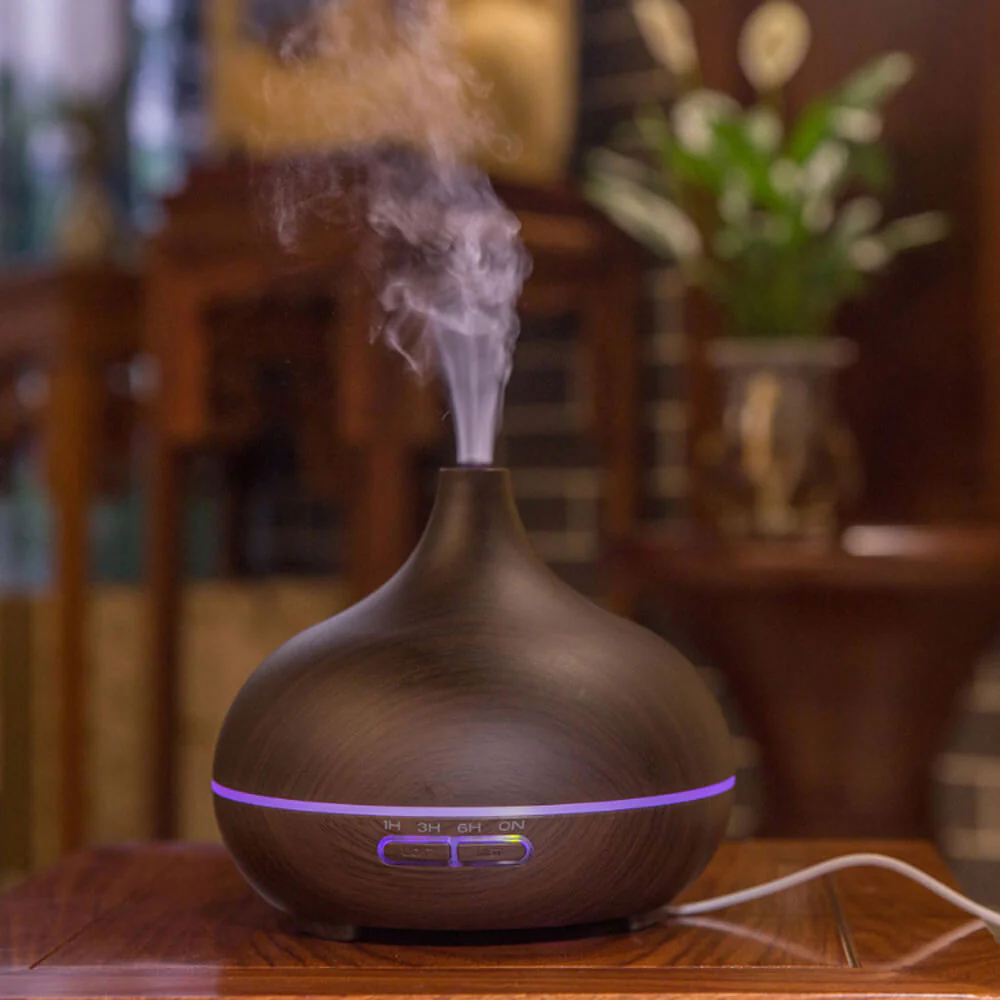 Aroma Diffuser Air Humidifier Essential oil diffuser 400ML Ultrasonic Remote Control Cool Mist Fogger LED Lamp - Image 3