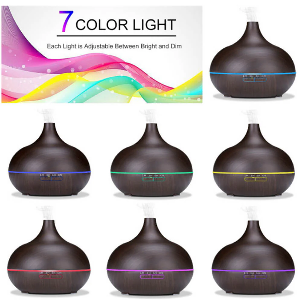 Aroma Diffuser Air Humidifier Essential oil diffuser 400ML Ultrasonic Remote Control Cool Mist Fogger LED Lamp - Image 4