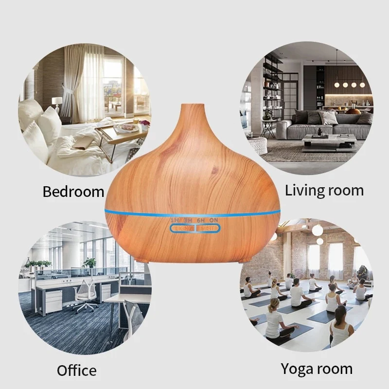 Aroma Diffuser Air Humidifier Essential oil diffuser 400ML Ultrasonic Remote Control Cool Mist Fogger LED Lamp - Image 5